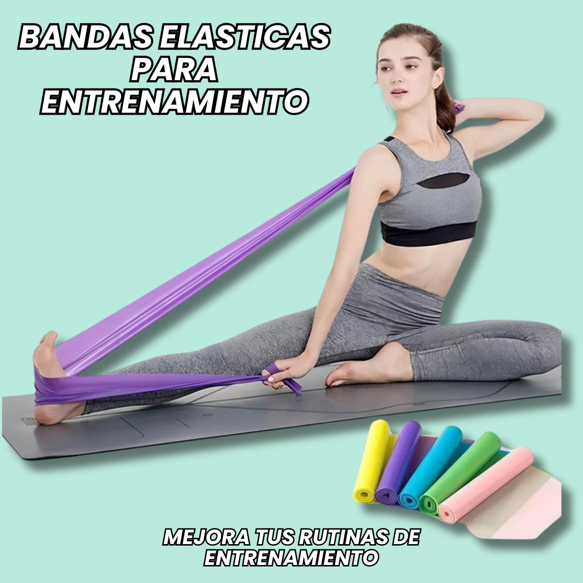 Bandas Elasticas Para Entrenamiento - Pack de 5 unidades