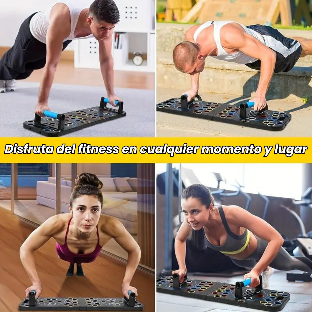 Push-up plegable y multifuncional - para hombres y mujeres