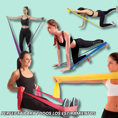 Bandas Elasticas Para Entrenamiento - Pack de 5 unidades