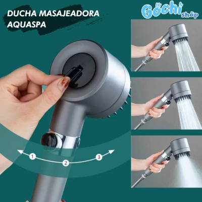 Ducha Masajeadora AquaSpa - Toma Duchas Relajantes con Calidad de Spa