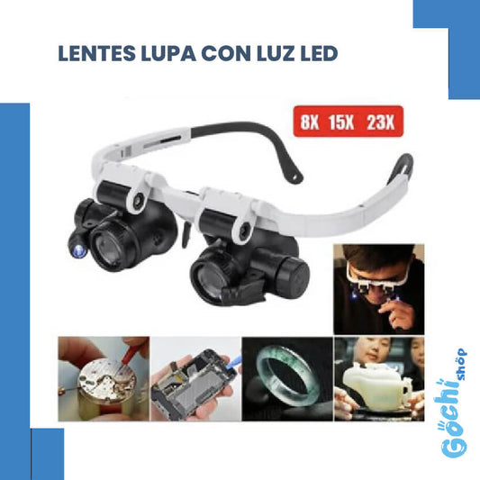 Lentes de Aumento con Luz LED -