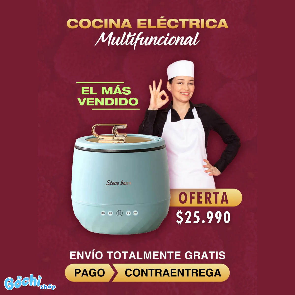 COCINA ELÉCTRICA MULTIFUNCIONAL - Tu Mejor Aliado en la Cocina 🔥⭐